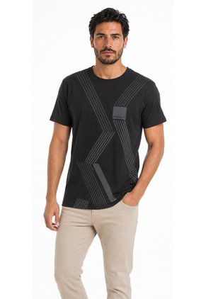 T-Shirt Para Hombre  Negro Marca L&H Ref. 4K119009