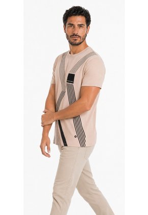 T-Shirt Para Hombre  Beige Marca L&H Ref. 4K119009