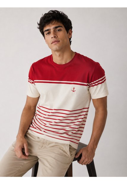 T-Shirt Para Hombre  Rojo Marca L&H Ref. 4K109142