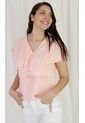 Blusa Para Mujer Manga Corta Rosado Marca L&H de L&H
