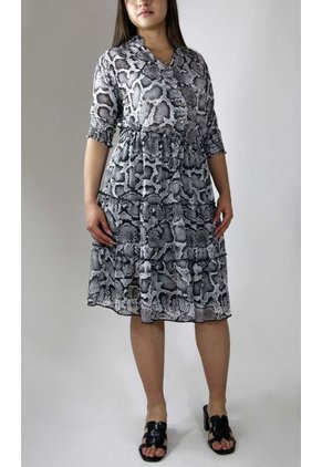 Vestido Para Mujer Manga 3/4 Negro Marca L&H