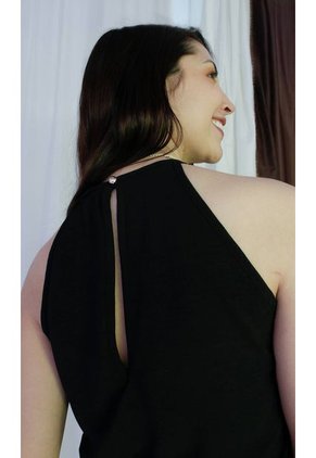 Blusa Para Mujer Manga Sisa Negro Marca L&H