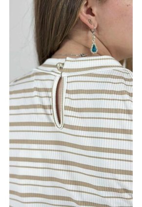 Camiseta Para Mujer Manga Sisa Taupe Marca L&H Ref. 5P409041