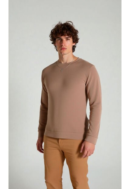 Buzo Para Hombre Manga Larga Taupe Marca L&H Ref. 4K106018