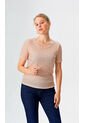 Camiseta Para Mujer Manga Corta Beige Marca L&H Ref. 2J409117 de L&H