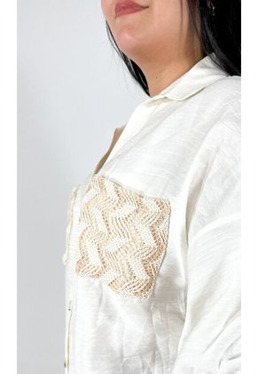 Blusa Para Mujer. Manga Corta Taupe Marca L&H Ref. 1F612229