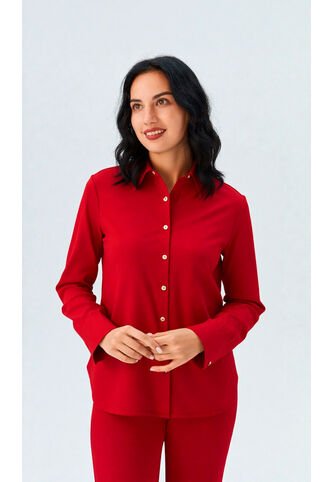 Blusa Para Mujer Manga Larga Rojo Marca L&H Ref. 1F412696 L&H