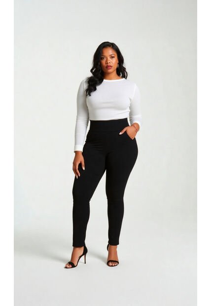 Leggins Para Mujer. Negro Marca L&H Ref. 1F623062