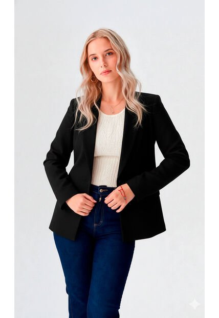 Chaqueta Para Mujer Manga Larga Negro Marca L&H Ref. 4V408176