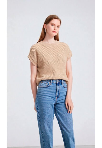 Chaleco Para Mujer Beige Marca L&H Ref. 4E425020