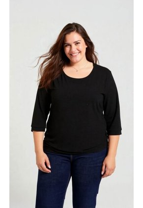 Camiseta Para Mujer. Manga Corta Negro Marca L&H Ref. 4R609051