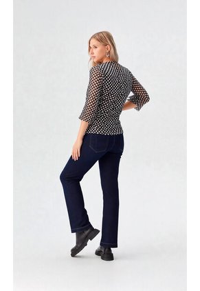 Camiseta Para Mujer Manga 3/4 Negro Marca L&H Ref. 2J409120