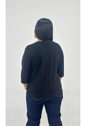 Camiseta Para Mujer. Manga Corta Negro Marca L&H Ref. 4R609051