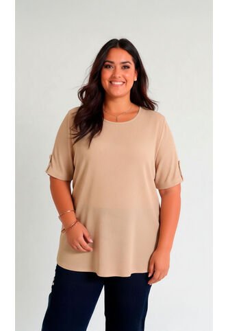 Blusa Para Mujer. Manga Corta Beige Marca L&H Ref. 5P612105 L&H