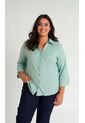 Blusa Para Mujer. Manga 3/4 Verde Marca L&H Ref. 1F612238 de L&H