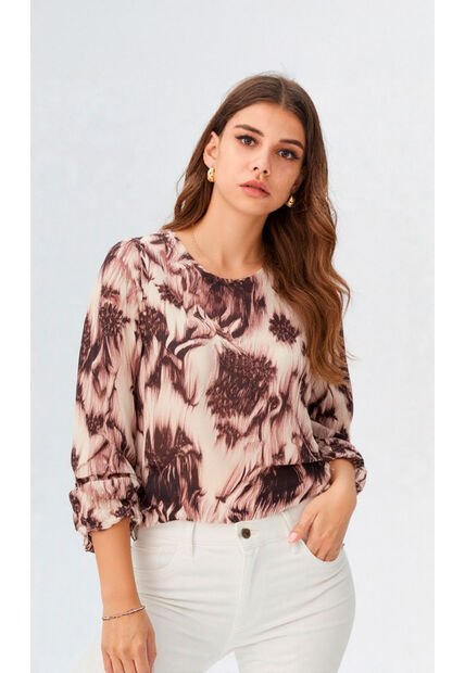 Blusa Para Mujer Manga 3/4 Negro Marca L&H Ref. 5P412282