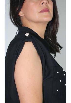 Blusa Para Mujer Manga Corta Negro Marca L&H