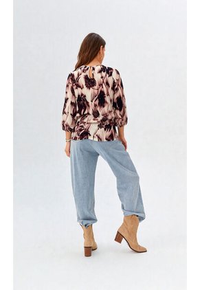 Blusa Para Mujer Manga 3/4 Negro Marca L&H Ref. 5P412282