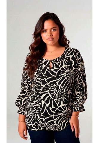 Blusa Para Mujer. Manga 3/4 Negro Marca L&H Ref. 7K612010 L&H