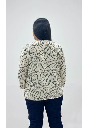 Blusa Para Mujer. Manga 3/4 Verde Marca L&H Ref. 7K612010