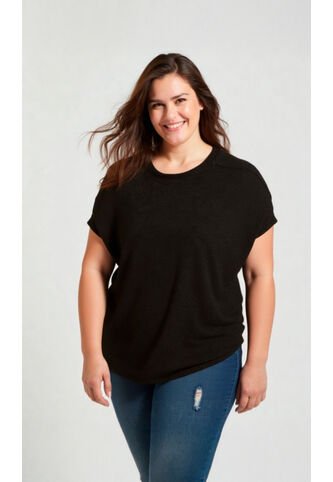 Camiseta Para Mujer. Manga Corta Negro Marca L&H Ref. 2J609090 L&H
