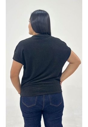 Camiseta Para Mujer. Manga Corta Negro Marca L&H Ref. 2J609090