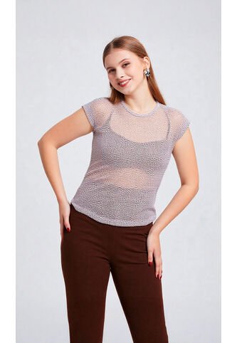 Camiseta Para Mujer Manga Corta Azul Marca L&H Ref. 1F409499 L&H