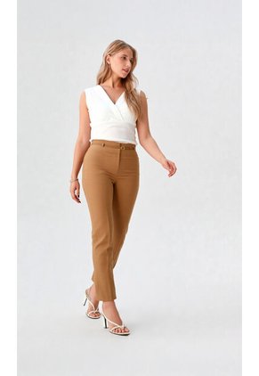Pantalon Para Mujer Cafe Marca L&H Ref. 1T407011