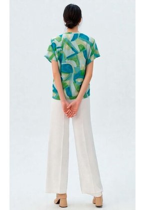 Camiseta Para Mujer Manga Corta Azul Marca L&H Ref. 2J409116