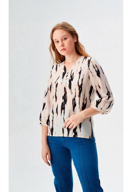 Blusa Para Mujer Manga 3/4 Negro Marca L&H Ref. 5P412263