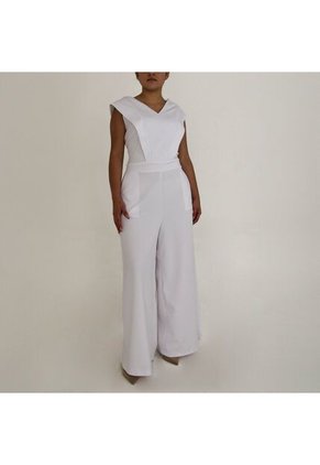 Enterizo Para Mujer Manga Sisa Blanco Marca L&H