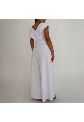 Enterizo Para Mujer Manga Sisa Blanco Marca L&H