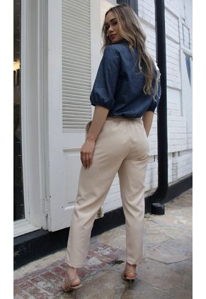 Pantalon Para Mujer Beige Marca L&H