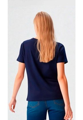 Camiseta Para Mujer Manga Corta Azul Marca L&H Ref. 7S409044