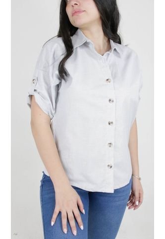Blusa Para Mujer Manga Corta Azul Marca L&H L&H