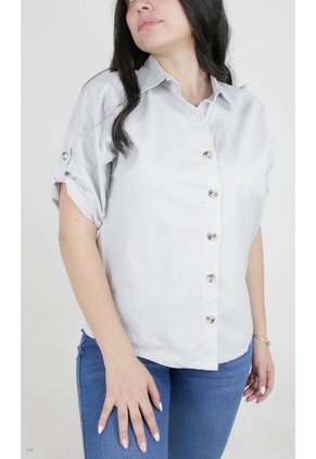 Blusa Para Mujer Manga Corta Azul Marca L&H