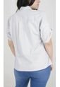 Blusa Para Mujer Manga Corta Azul Marca L&H de L&H