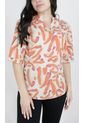 Blusa Para Mujer Manga Corta Naranja Marca L&H de L&H