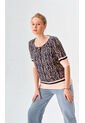 Blusa Para Mujer Manga Corta Azul Marca L&H Ref. 1F412707 de L&H