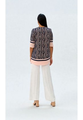 Blusa Para Mujer Manga Corta Azul Marca L&H Ref. 1F412707