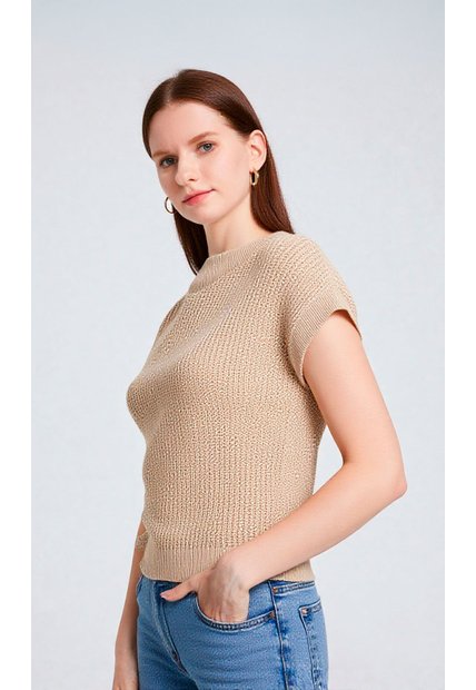 Chaleco Para Mujer  Beige Marca L&H Ref. 4E425020