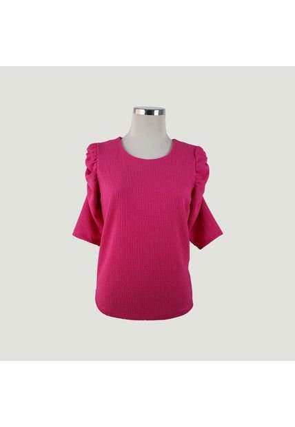 Camiseta Para Mujer Manga 3/4 Fucsia Marca L&H
