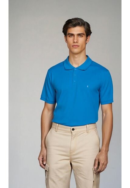 Polo Para Hombre Azul Claro Marca L&H Ref. 4Q109189