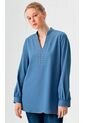Blusa Para Mujer Manga 3/4 Azul Marca L&H Ref. 3K412145 de L&H