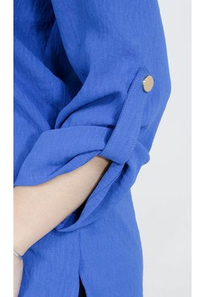 Blusa Para Mujer Manga 3/4 Azul Marca L&H