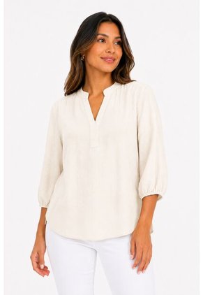 Blusa Para Mujer Manga 3/4 Crudo Marca L&H Ref. 5P412291