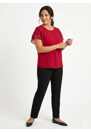 Blusa Para Mujer Manga Corta Rojo Marca L&H Ref. 5P412032