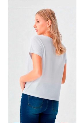Camiseta Para Mujer Manga Corta Blanco Marca L&H Ref. 7S409044