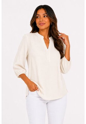 Blusa Para Mujer Manga 3/4 Crudo Marca L&H Ref. 5P412291