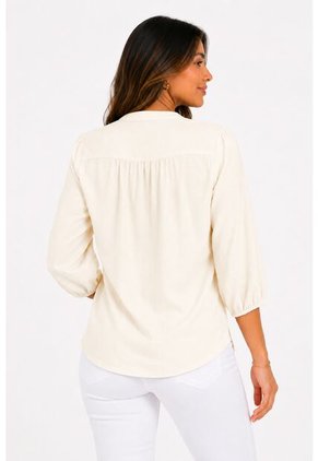 Blusa Para Mujer Manga 3/4 Crudo Marca L&H Ref. 5P412291